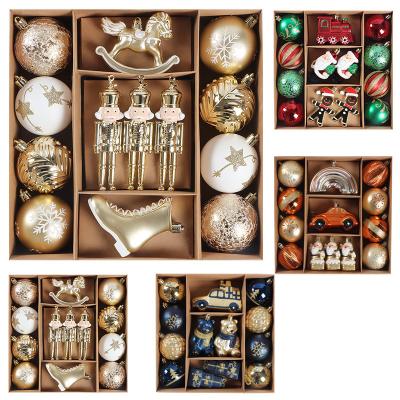 TH3599-12W13 TH3599 13pcs Set New Christmas Pendant Christmas Tree Festival Celebration Electroplated Painted Pendant Decoration 13pcs Set