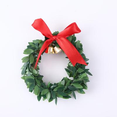 YWJH202088006 New Bow Leaves Wreatch,Christmas Gift Box Christmas Tree Accessories Small Christmas Wreath