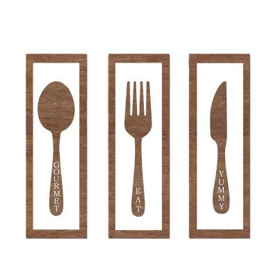 FZHSS-0001 Restaurant Decoration Painting Home Cafe Wall Hanging Painting Bar Restaurant Wooden Decoration Painting