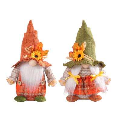 YWGH00003 Pumpkin Sunflower Faceless Doll Dwarf Decoration Window Decoration Harvest Festival Doll