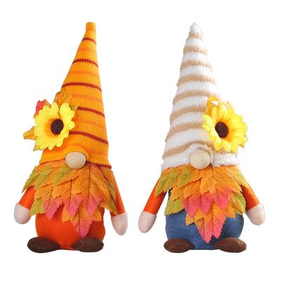 YWGHE3-30 Harvest Festival Maple Leaf Doll Sunflower Rudolf Faceless Doll Decoration Cute Plush Doll Decoration