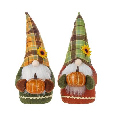 YWGHE3-3 Cute Pumpkin Head Faceless Doll Decorative Ornament Creative Desktop Dwarf Festival Doll Decoration