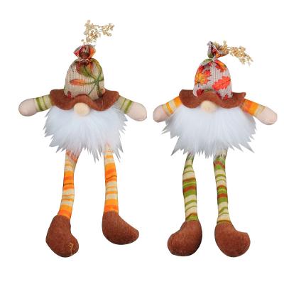 YWGHE2-1 Harvest Festival Long Legged Faceless Doll Autumn Glowing Maple Leaf Rudolf Doll Scene Decoration