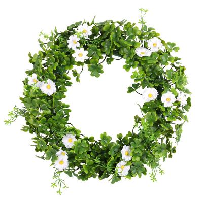 YWGHT1-18 2024 Amazon's New Four Leaf Simulation Wreath American St. Patrick's Day Decorative Wreath Door Hanging