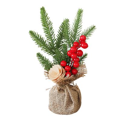 YWGL00L1-1 25CM Christmas Decorations Desktop Display Window Mini Christmas Tree Decoration Plant Festival Scene Decoration