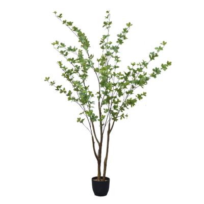 DGYJ-0012 Simulate Japanese Potted Indoor Large Floor Green Plant Decoration Display Window Tree Artifical Pieris 