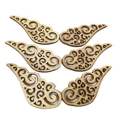 TTXP1-A2-02-1 Angel Wings Natural Wood Colored Wooden Chips with No Holes for Children's Puzzle Materials in Stock Creative Style