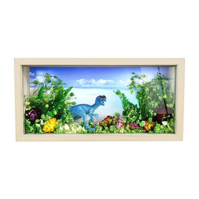 DIY Handmade Dried Flower Photo Frame Eternal Flower Bouquet Solid Wood Picture Frame Three-dimensional Acrylic Hollow Double-sided Table Material Package