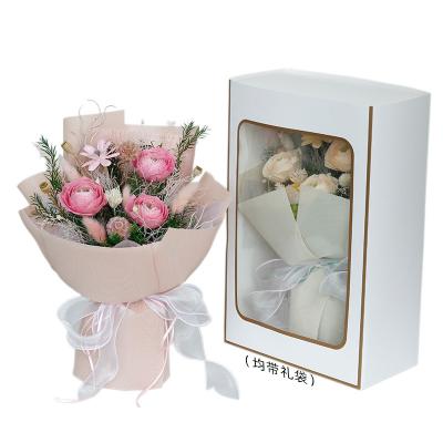 Valentine's Day gift dried flower bouquet, high-end finished product, roses for girls, cross-border eternal flower bouquet