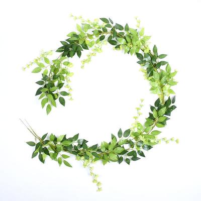 Simulation Wisteria Flower String Vine Wedding Landscape Home Ceiling Decoration Wisteria Vine tofu pudding String Silk Flower Vine