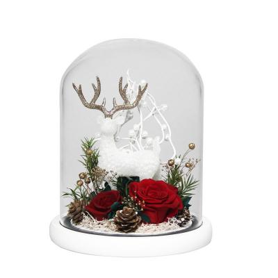 Eternal Flower Finished Ferris Wheel Rose Glass Cover Deer Christmas Tree Creative Ornament