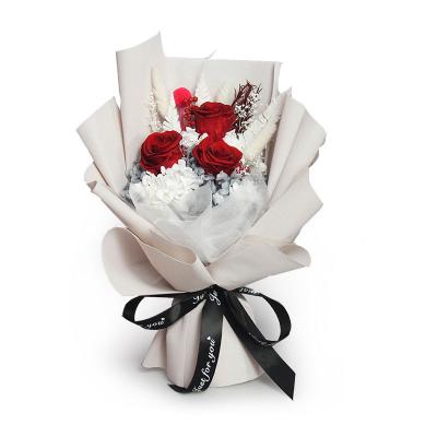 Valentine's Day dried flowers, eternal life flowers, rose bouquets, finished gift for girlfriend