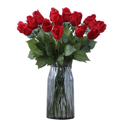  LGFH30077 Simulated flowers with moisturizing touch, roses, simulated plants, wedding decorations, home decor, potted plants, flower arrangements, and green plants